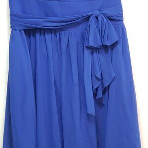 Size 16 Royal Blue Chiffon Bridesmaid's Dress w/ Bow Detail